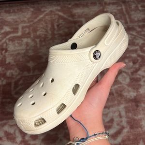 White crocs, size 8 womens gently worn